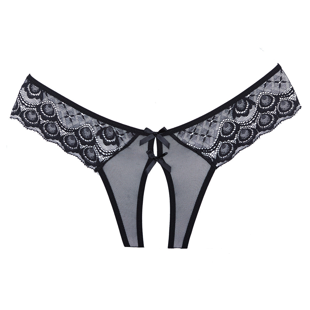 Adore by Allure Foreplay Crotchless Panty - Black