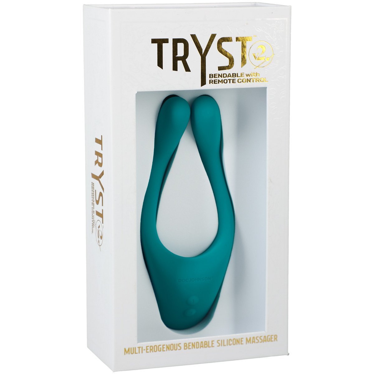 Doc Johnson Tryst V2 Bendable Multi Erogenous Zone Silicone Massager - Teal