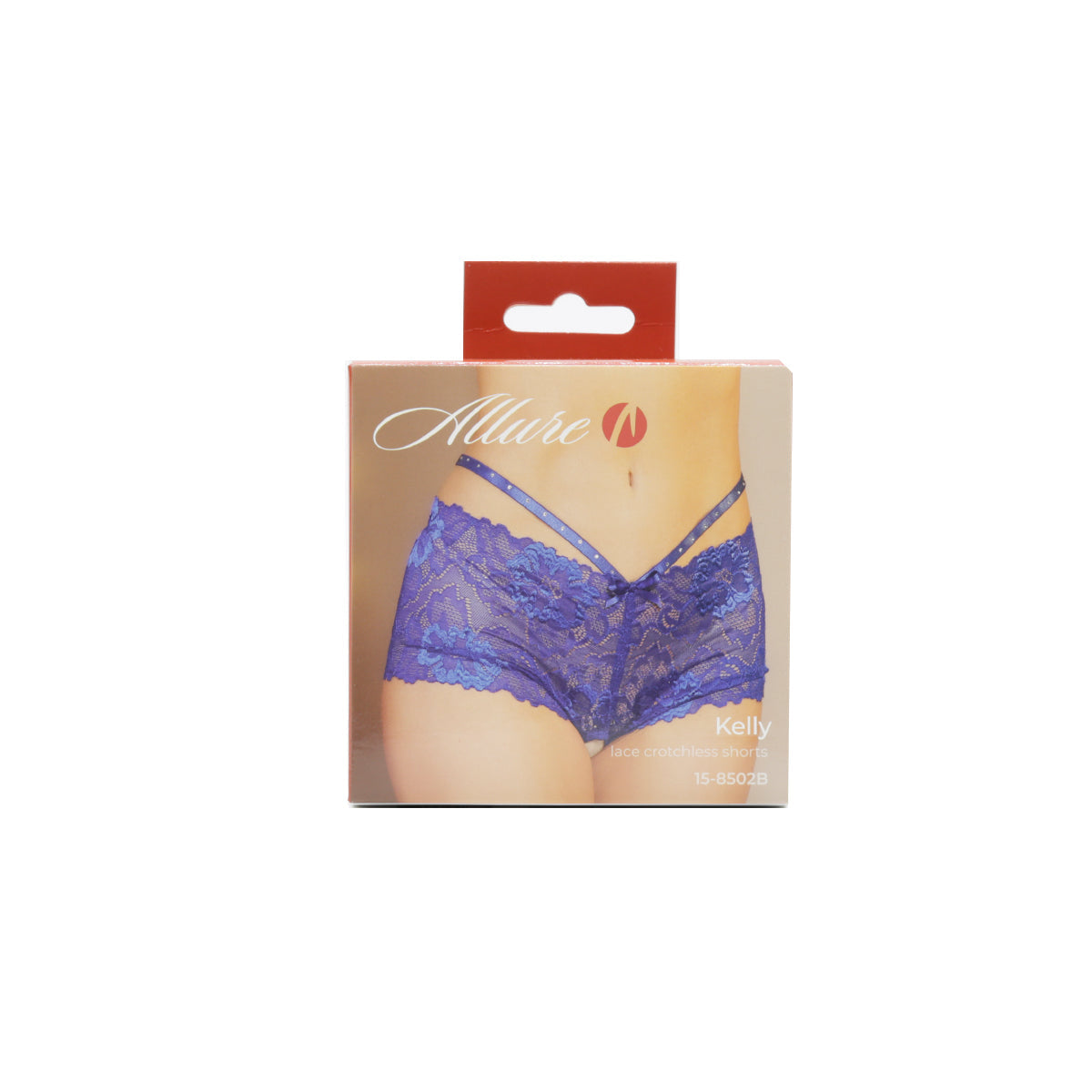 Allure Kelly Lace Crotchless Shorts – Blue