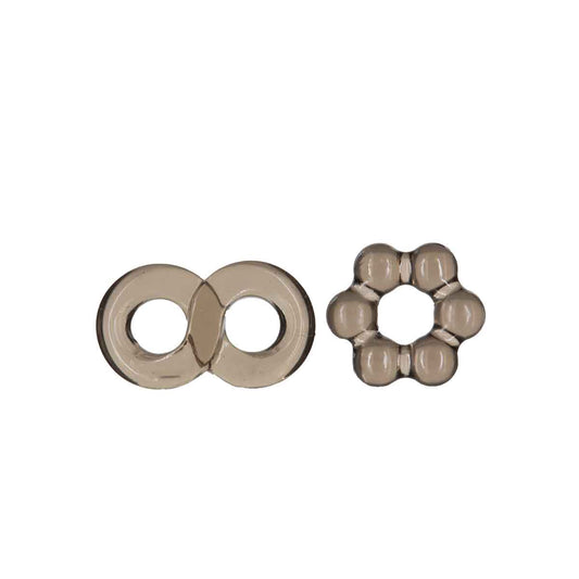 PowerBullet Got Big Dick - Super Stretch Cock Rings - Black - 2 Pack
