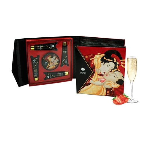 Shunga - Luxury Gift Sets - Geisha's Secrets - Sparkling Strawberry Wine