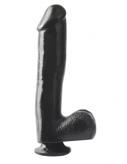 Pipedream Basix Rubber Works 10" Dong with Suction Cup - Black