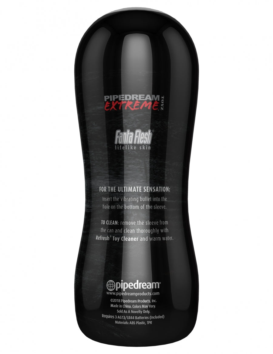 Pipedream Extreme Elite Vibrating Anal Stroker - Light/Black