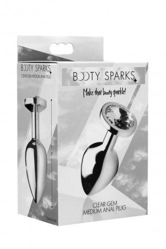 Booty Sparks Clear Gem Anal Plug Medium