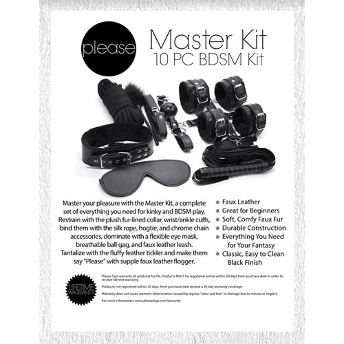 Please - Master Kit - 10 Piece All-in-One BDSM Kit