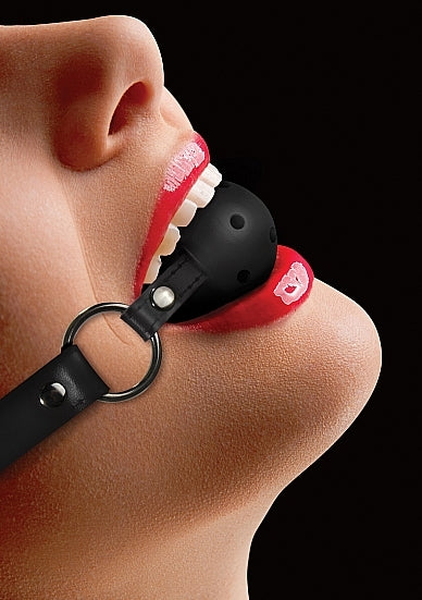 Shots - Ouch! - Gag Ball - Black