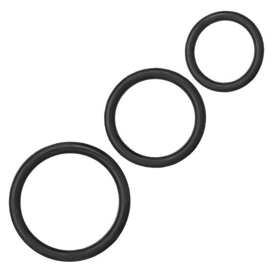 California Exotic CalExotics - Rubber Ring Black 3pc Set