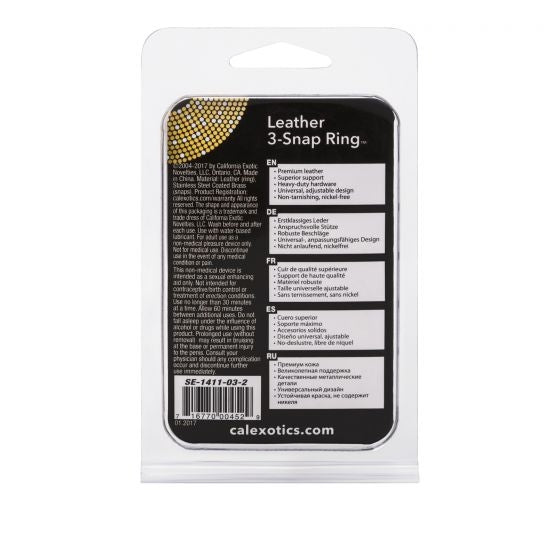 CalExotics - Leather 3 Snap Ring