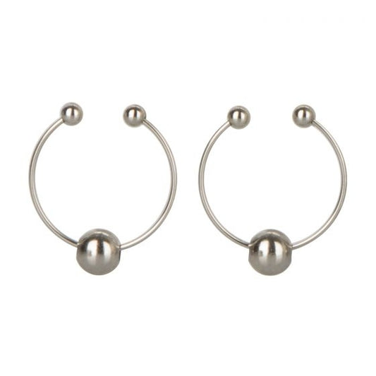 California Exotic Nipple Rings Silver