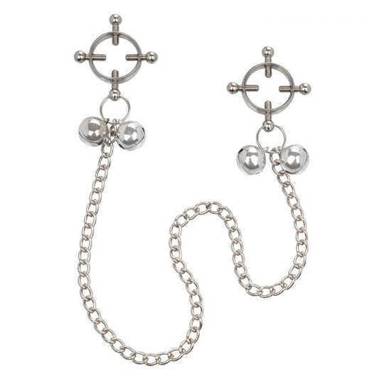 California Exotic Nipple Grips 4-Point Nipple Press with Bells