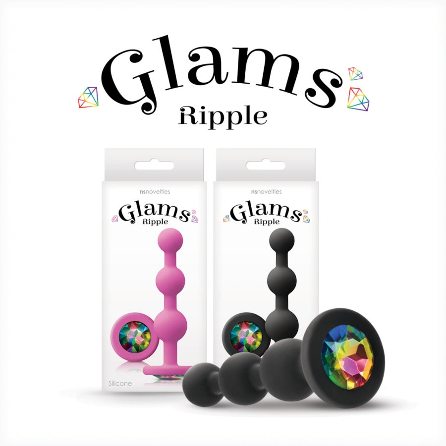 NS - Glams - Ripple Rainbow Gem - Black