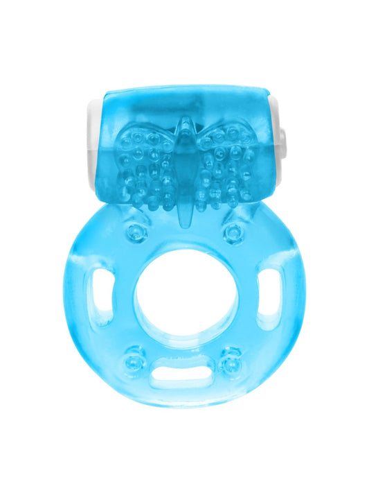California Exotic Foil Pack Vibrating Ring - Blue (Case Qty: 24)