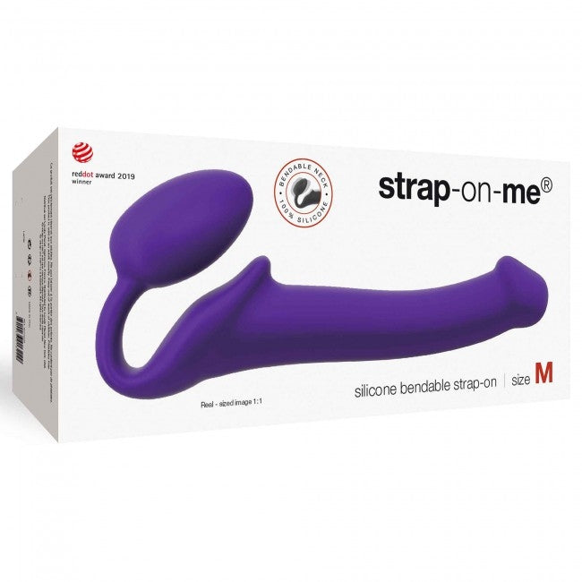 StrapOnMe Semi-Realistic Bendable Strap On Purple M (MSRP CAD$119.99)
