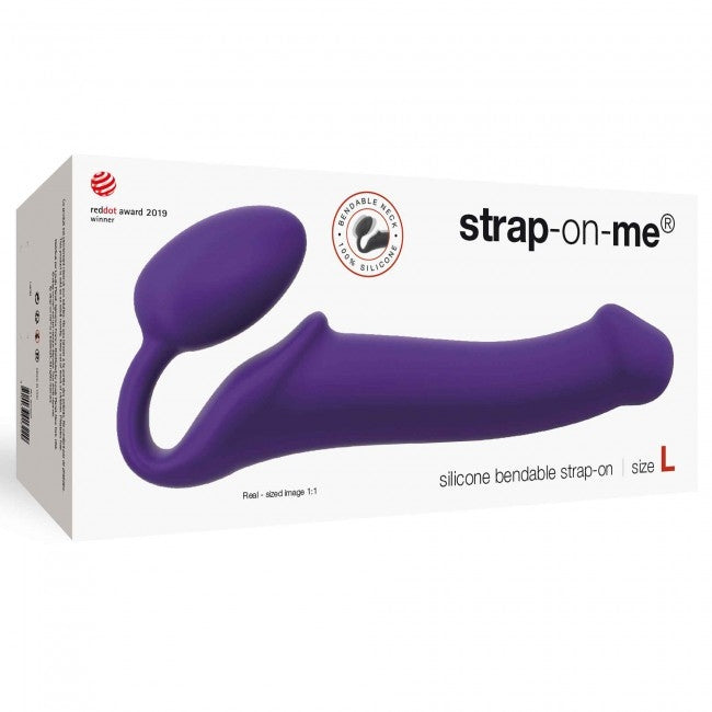 StrapOnMe Semi-Realistic Bendable Strap On Purple L (MSRP CAD$134.99)
