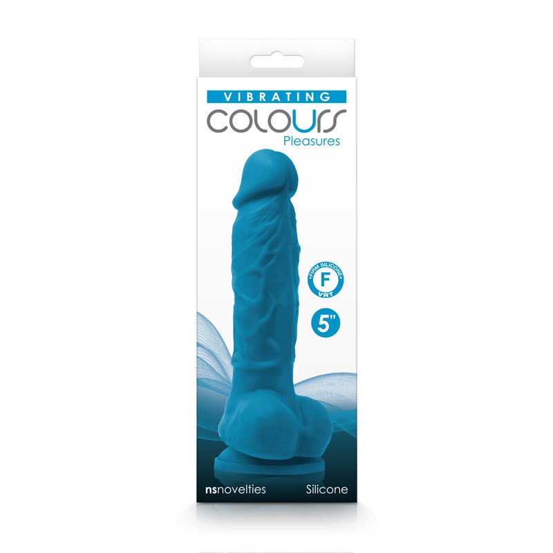 NS - Colours - Pleasures - Vibrating - 5" Dildo - Blue