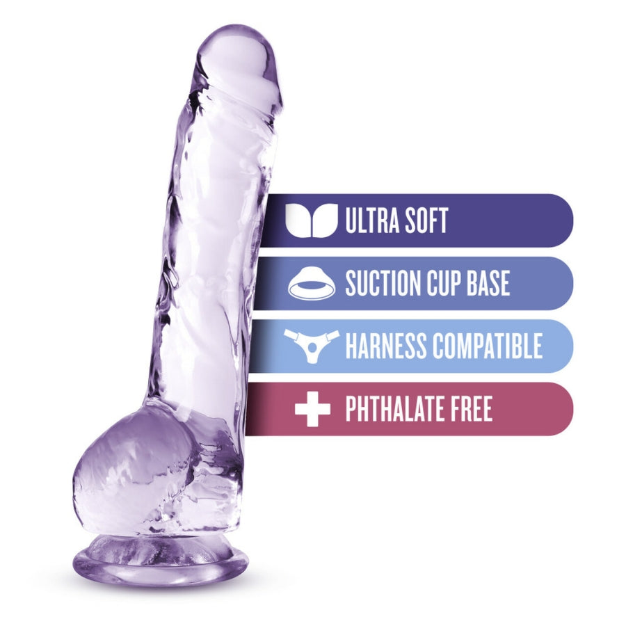 Blush - Naturally Yours - 8" Crystalline Dildo - Amethyst