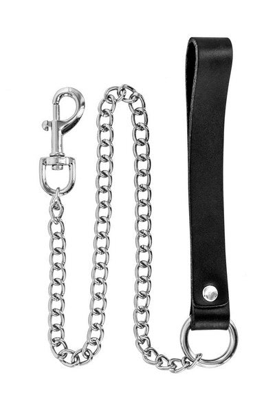 Fetish Tentation FT Premium Metal Leash w Leather Handle 72cm