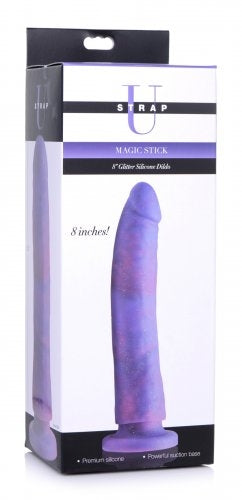 Strap U - Magic Stick Glitter Silicone Dildo - 8 Inch