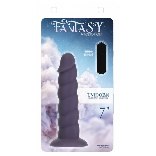 Addiction Fantasy Unicorn Dildo 7" Purple