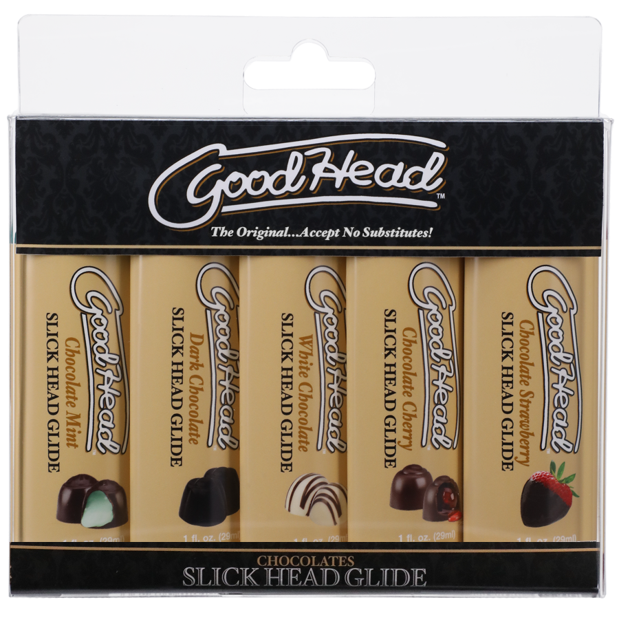 GoodHead - Slick Head Glide - Chocolates - 5 Pack - 1 fl. oz.