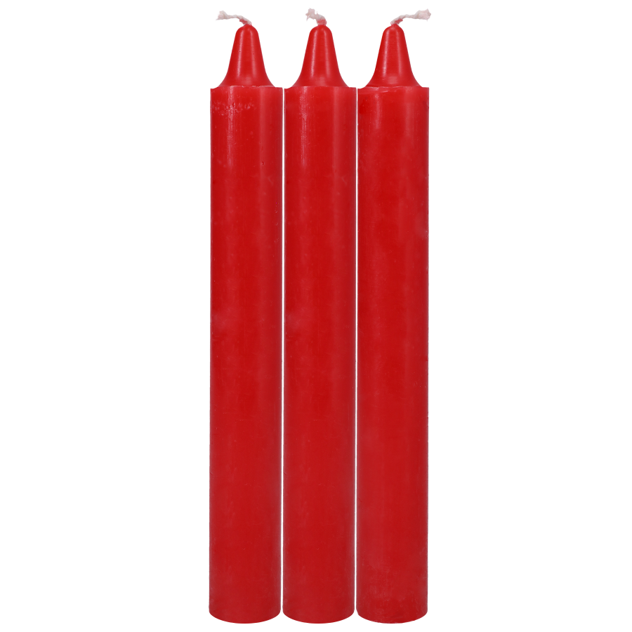 Japanese Drip Candles - Set of 3 - Red
