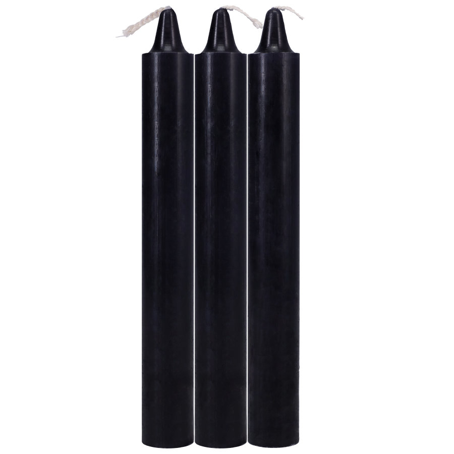 Japanese Drip Candles - Set of 3 - Black