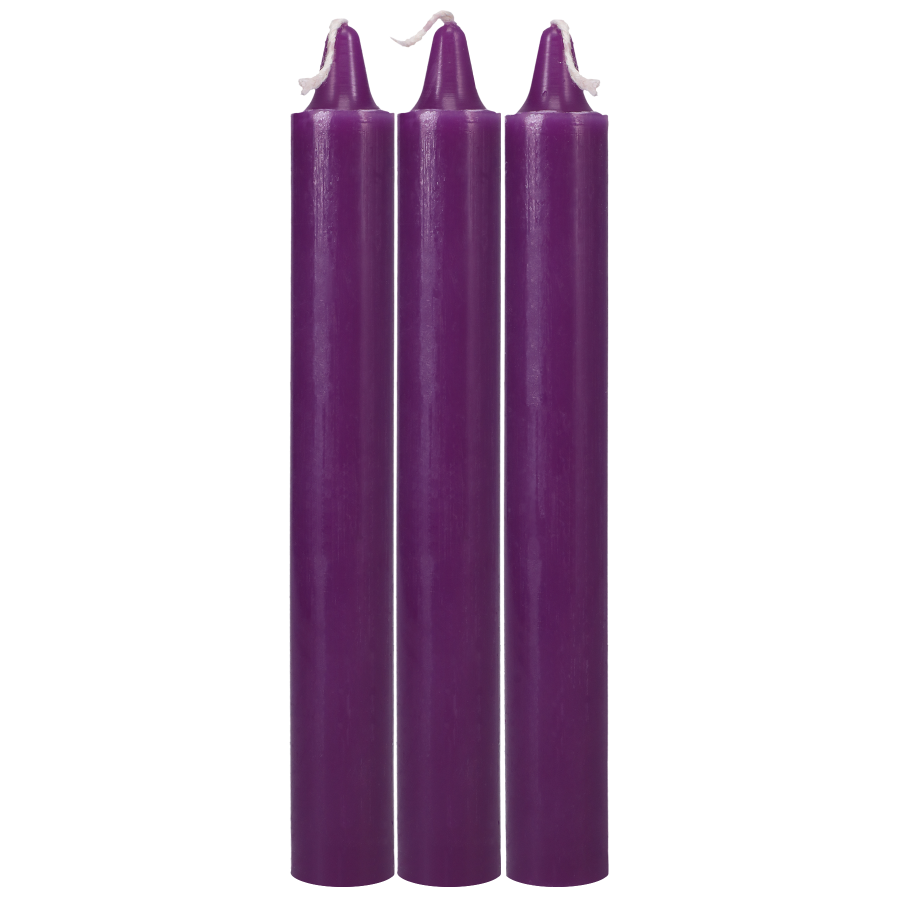 Japanese Drip Candles - Set of 3 - Purple