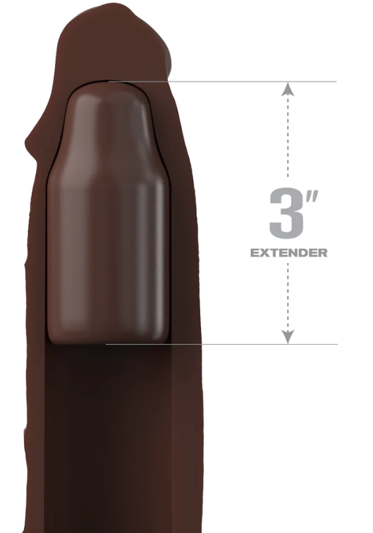 Fantasy X-tensions Elite 9" Sleeve with 3" Plug - Brown