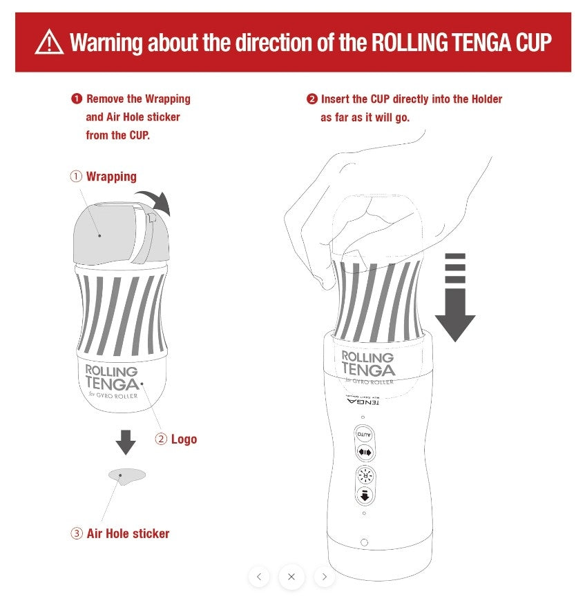 Tenga Vacuum Gyro Roller Set including One Standard Rolling Cup w AC Adapter