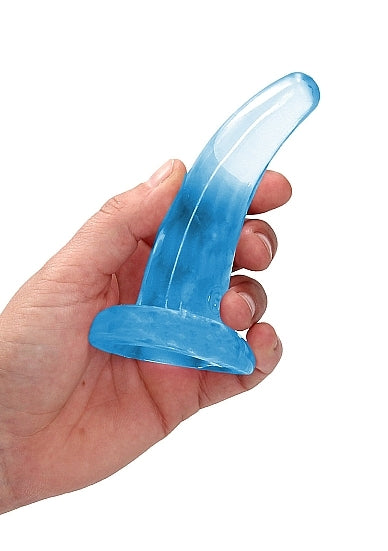 Shots - RealRock - 5"/12cm Non Realistic Dildo With Suction Cup - Blue