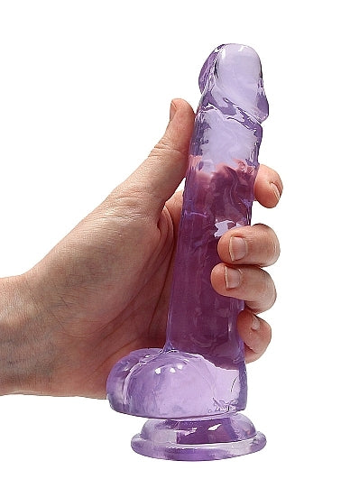 Shots - RealRock - Realistic Dildo with Balls 7"/19cm - Purple