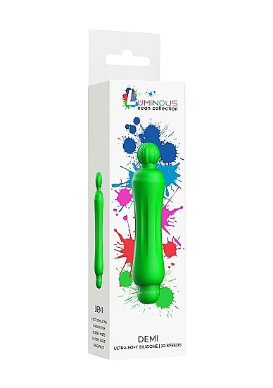 Shots - Demi 10-Speed ABS Bullet w Ultra Soft Silicone Sleeve - Green