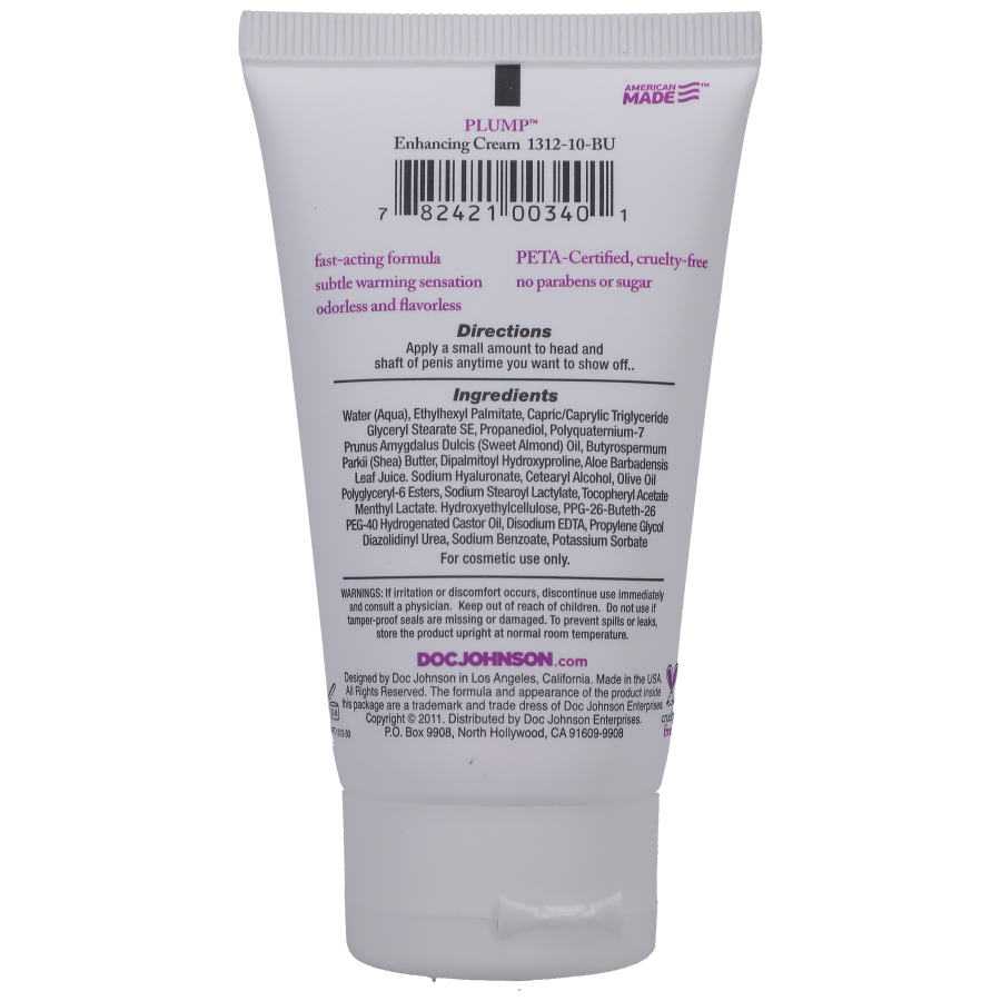 Intimate Enhancements Plump - Enhancing Cream For Men 2oz (Bulk)