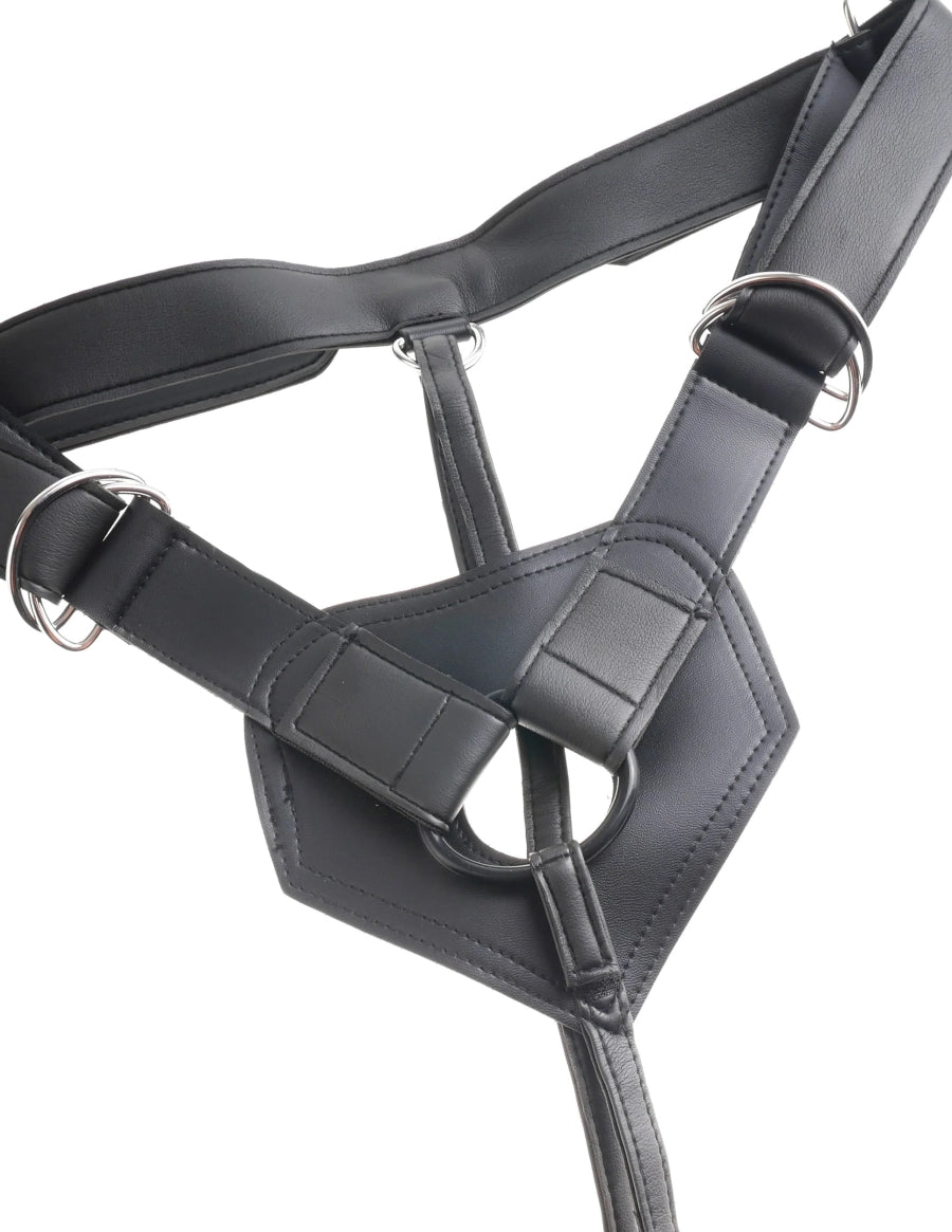King Cock Strap-On Harness with 9" Cock Tan