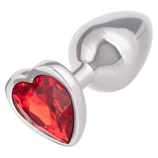 California Exotic Jewel Small Ruby Heart Plug