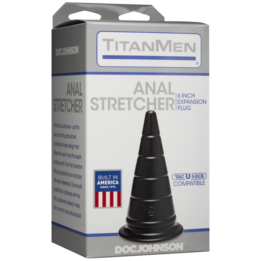 TitanMen - Anal Stretcher - 6 Inch Expansion Plug Black