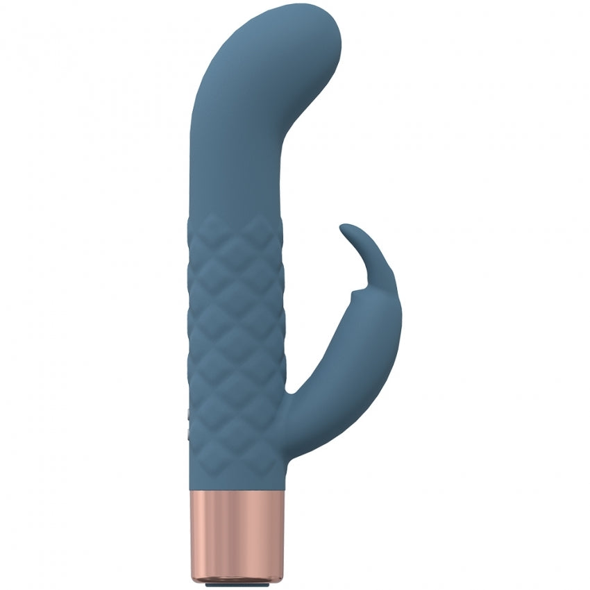 Shots - Devotion 10 Speed Mini-Rabbit Silicone Rechargeable - Blue/Grey