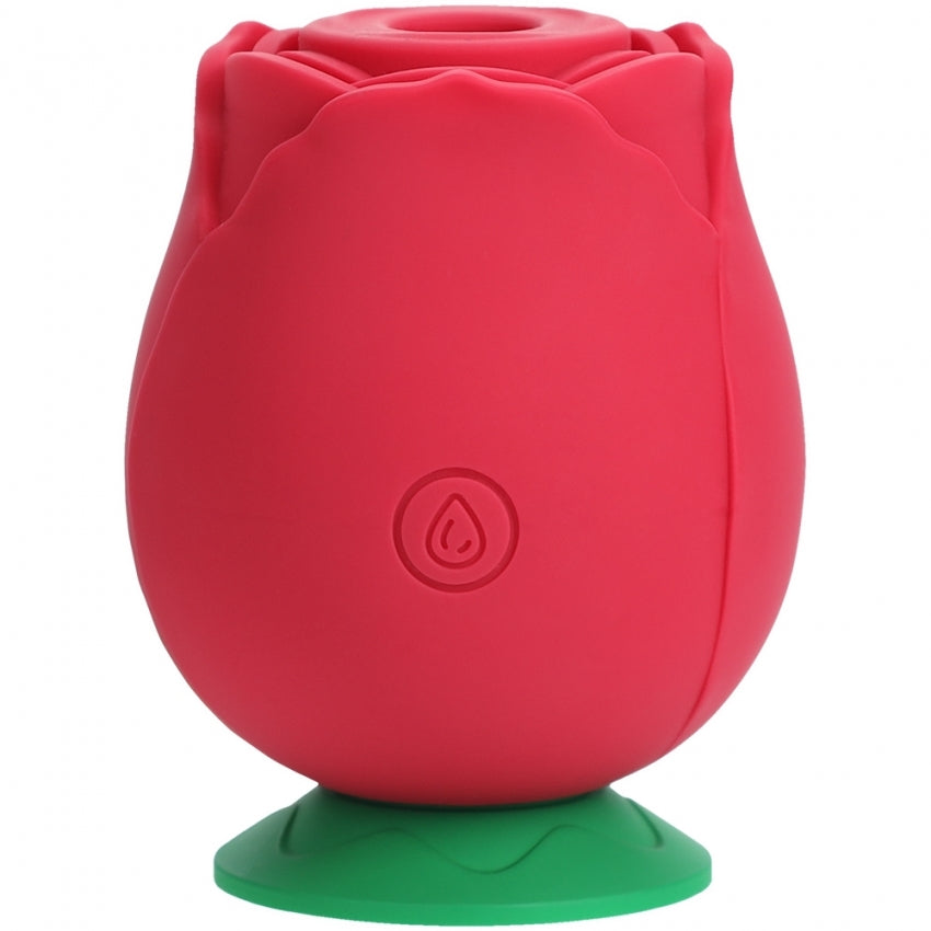 Shots - The Rose 10 Speed Air Pulse Vibe Silicone/Rechargeable/Waterproof - Red