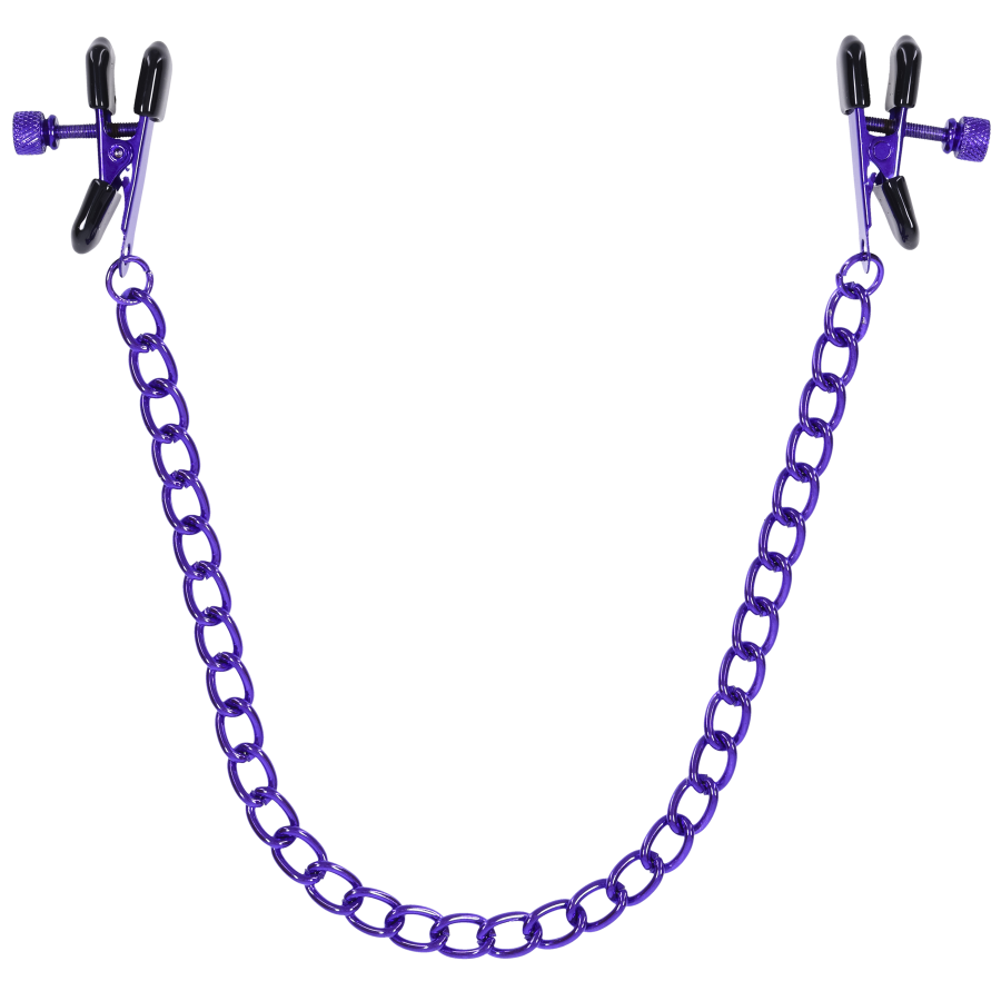 Merci - Chained Up - Nipple Clamps - Violet/Black