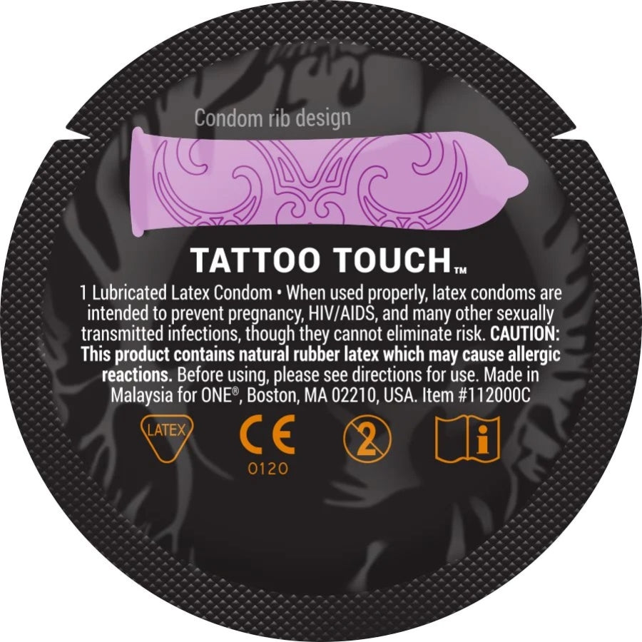 ONE Tattoo Touch Condoms (Bulk)