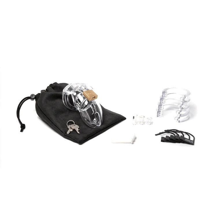 Chastity Kits - CB-6000S Clear Kit with 2 1/2" Cage