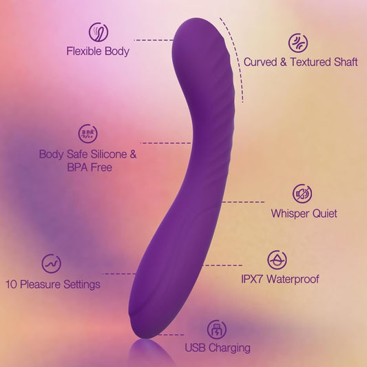 Tracy's Dog G Vibe G Spot Dildo Vibrator Purple