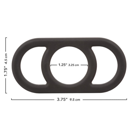 California Exotic Alpha Liquid Silicone Commander Ring - Black