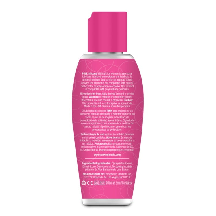 Pink Silicone 2.8 oz Flip-top Bottle
