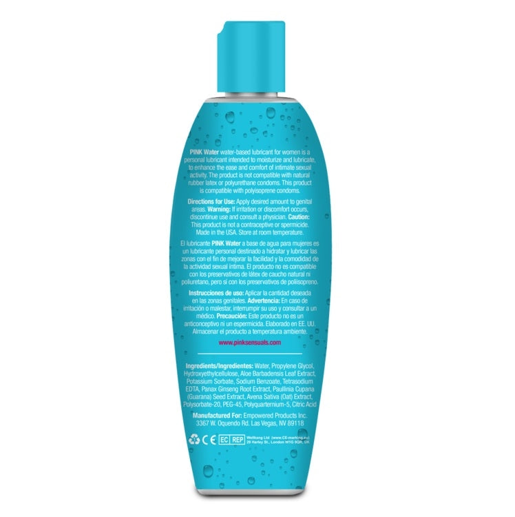 Pink Water 8.0 oz Flip-top Bottle