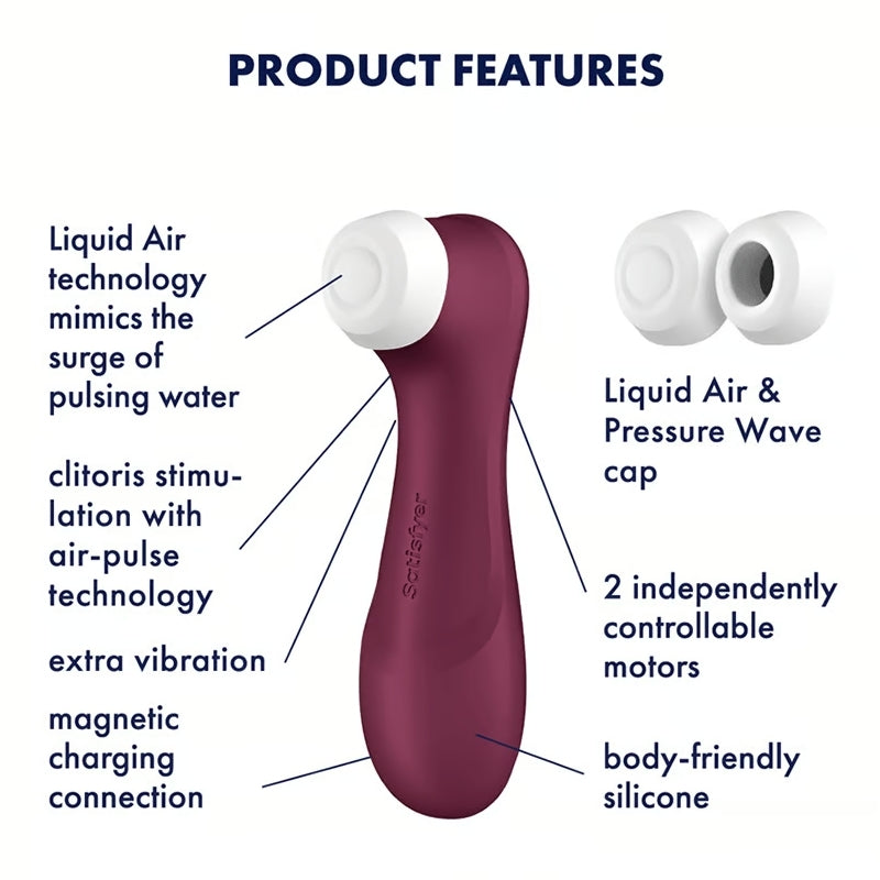 Satisfyer Pro 2 Generation 3 Wine Red (Non-App)