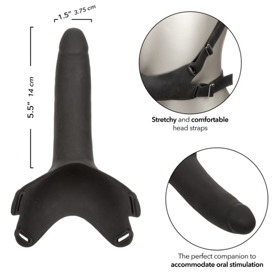 California Exotic Accommodator Silicone Dong - Black