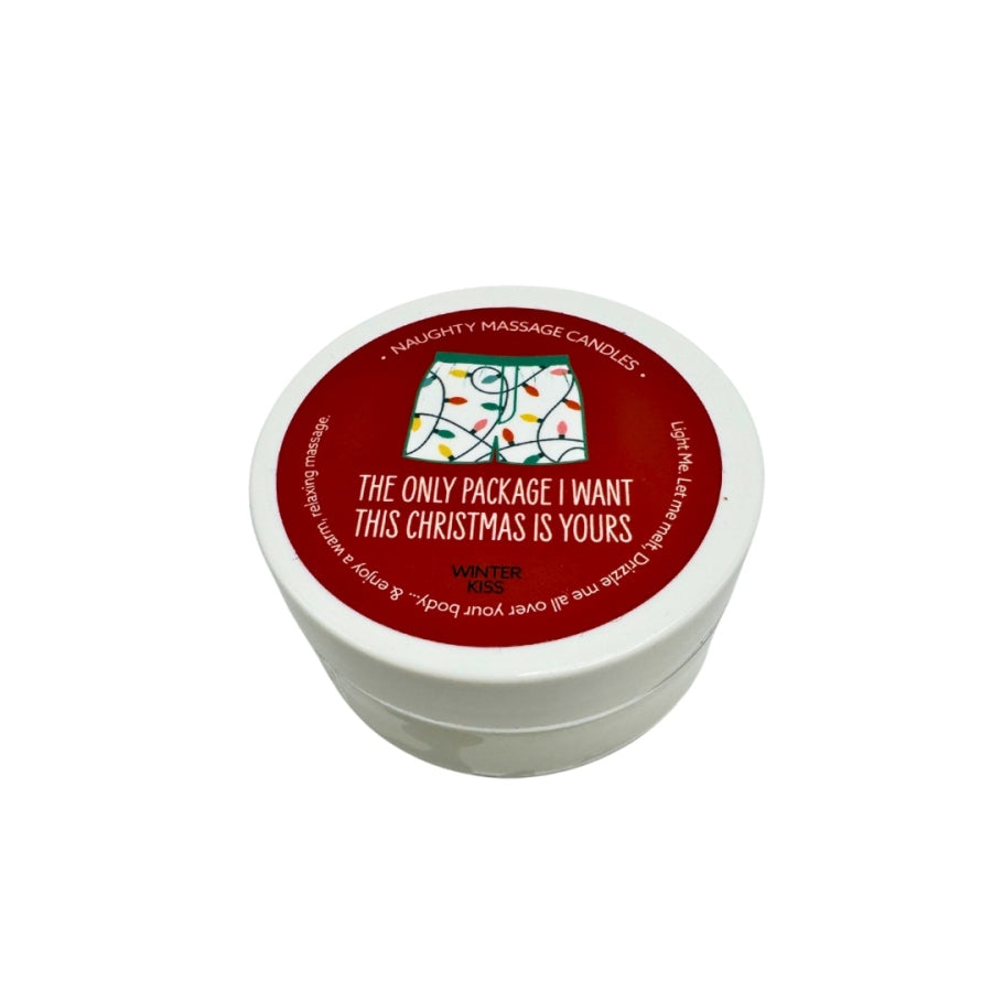 Kama - Holiday Mini Massage candle "The Only Package I Want This Christmas is You"
