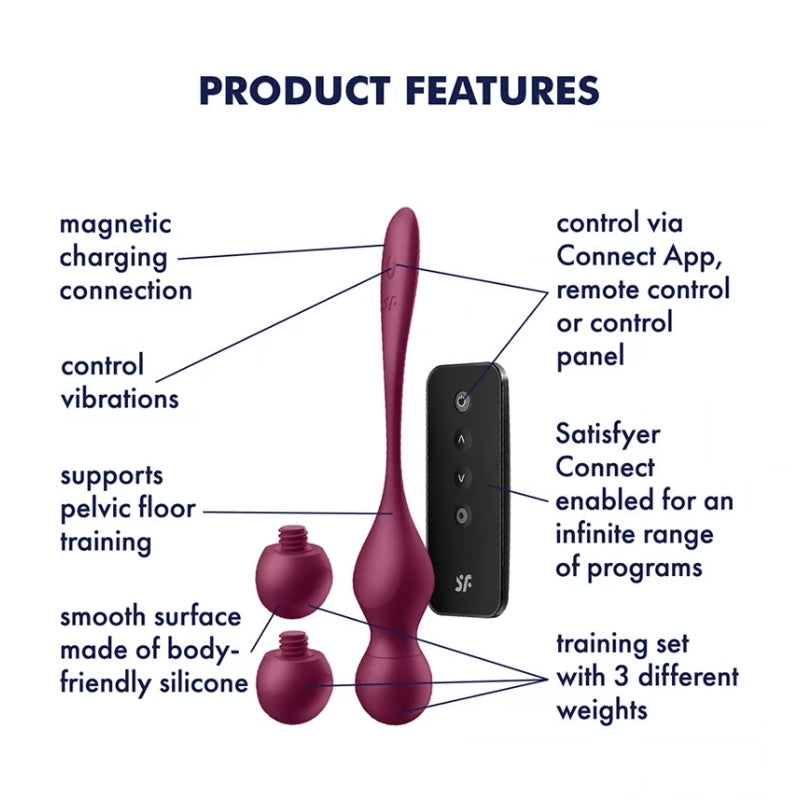 Satisfyer Love Birds Vary Balls Vibrator Wine