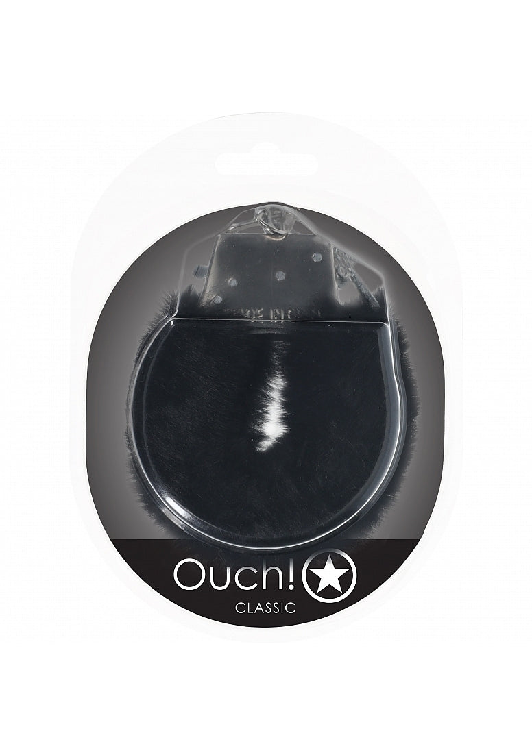 Shots - Ouch! - Classic Fluffy Handcuffs - Black